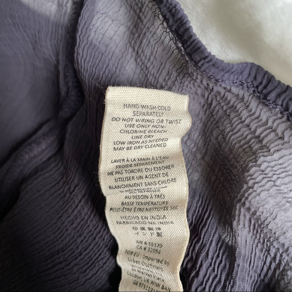 Free People Navy Blue Lace Detail Boho Blouse| Size Medium - Picture 16 of 16